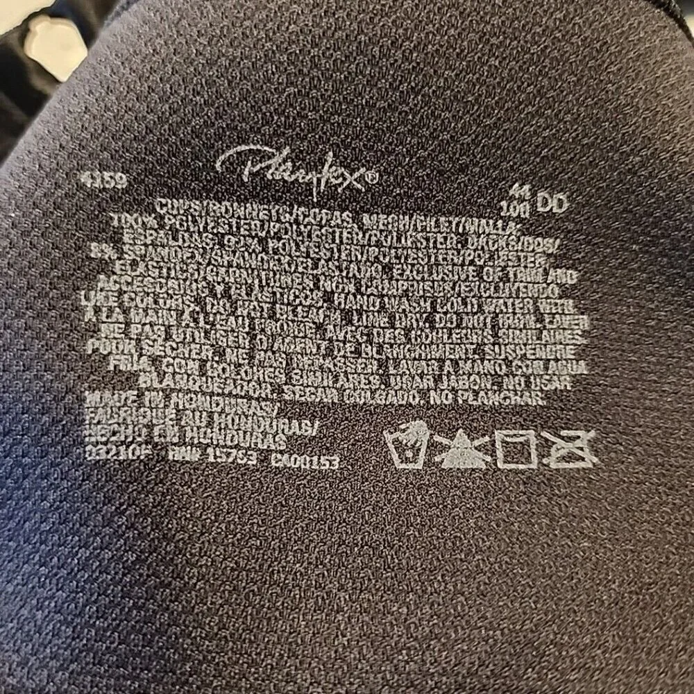 Playtex Bra 44DD Black Wireless Unlined 4159 Active Lifestyle - Picture 3 of 3